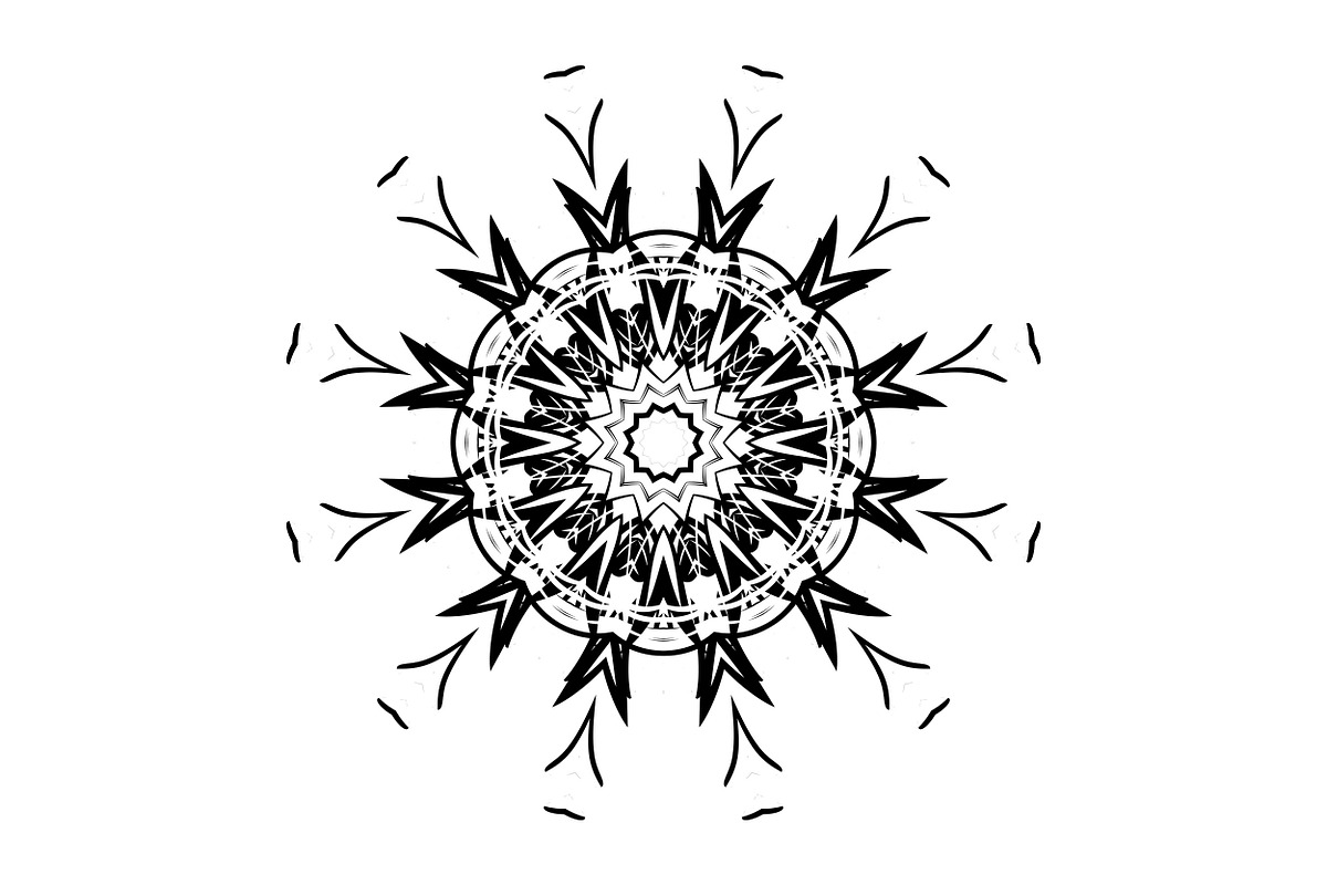 Ornamental Black White Mandala Pack, a Decorative Illustration by NJ Himel (Photo 84 of 103)