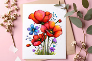 Spring meadow poppies clipart, an Illustration by SinaCreation (Thumbnail 9 of 11)