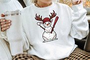 Christmas Baseball Snowman Clipart, an Illustration by Sublimation Artist (Thumbnail 4 of 6)