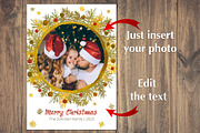 Wreath Photo Card PSD Template, a Card Template by PSD templates and Photos (Thumbnail 3 of 5)