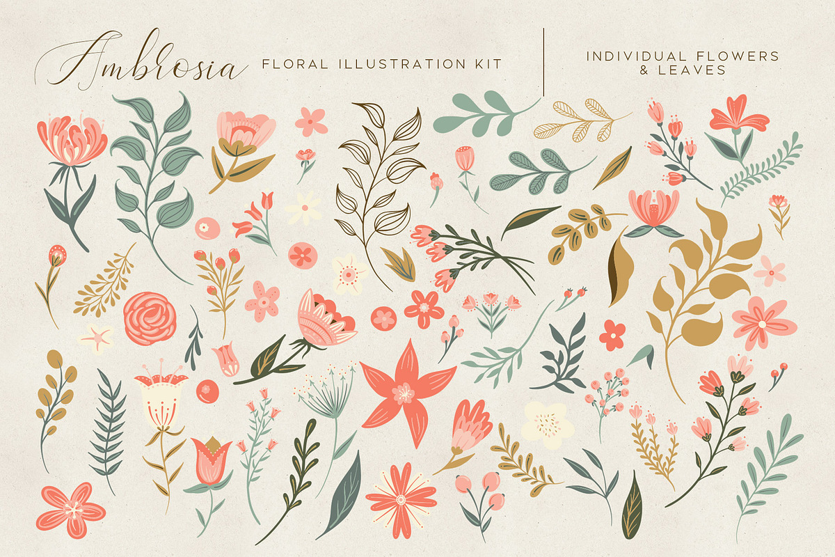 Ambrosia Floral Clip Art Kit, an Illustration by Eclectic Anthology (Photo 12 of 14)