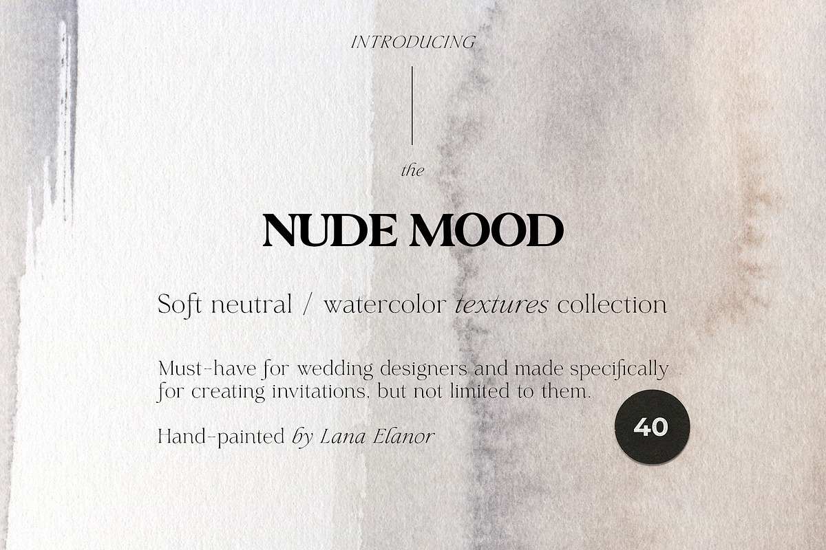 NUDE MOOD watercolor neutral texture, a Texture Graphic by Lana Elanor (Photo 1 of 11)