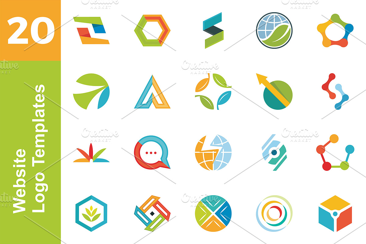 20 Logo Website Templates Bundle, a Branding & Logo Template by Friendesigns (Photo 1 of 21)