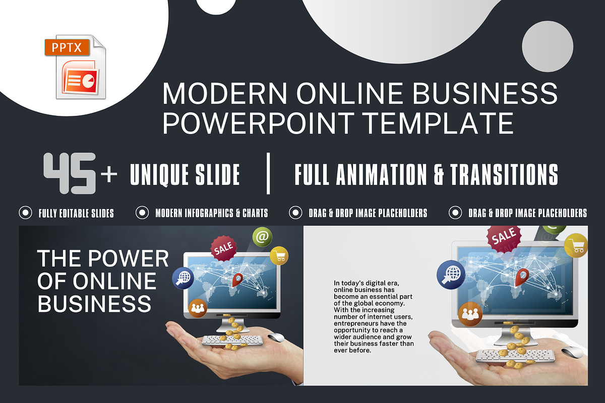 Online Business PowerPoint Template, a Presentation Template by Rumoh Grafika (Photo 1 of 7)