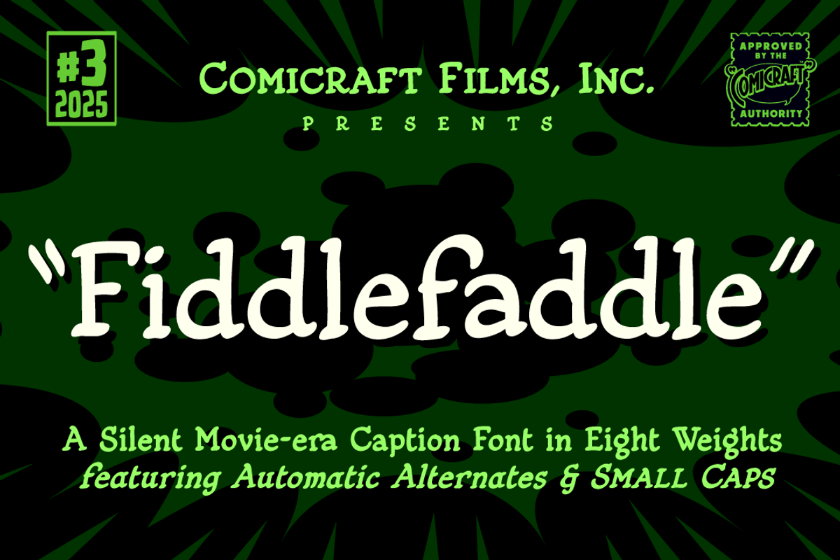Fiddlefaddle - silent movie titles, a Handwritten Font by Comicraft Fonts (Photo 1 of 7)
