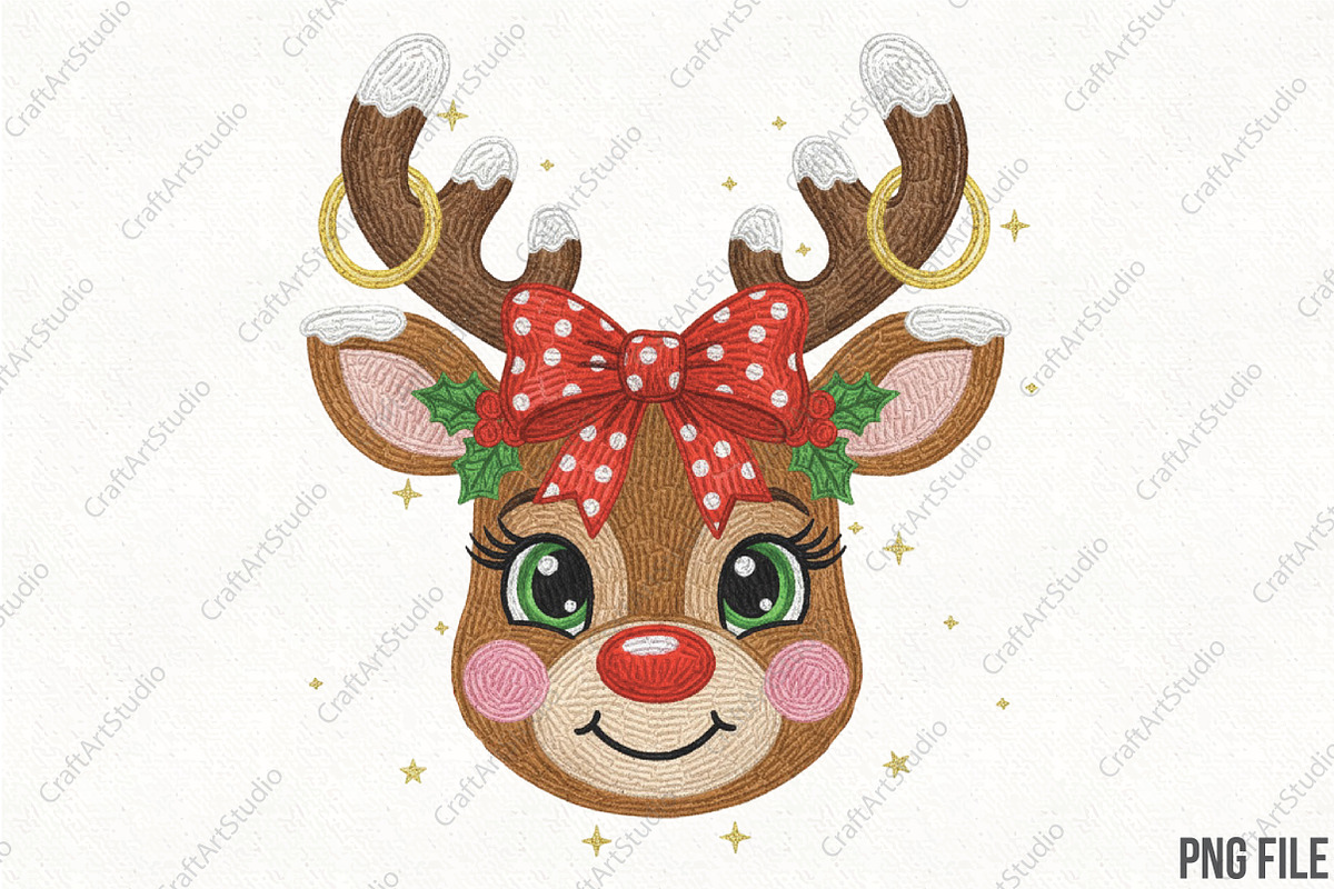 Christmas Reindeer Plaid Deer PNG, an Illustration by CraftArtStudio (Photo 1 of 4)