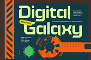 Digital Galaxy Futuristic Font, a Sans Serif Font by timelesstype.co (Thumbnail 1 of 20)