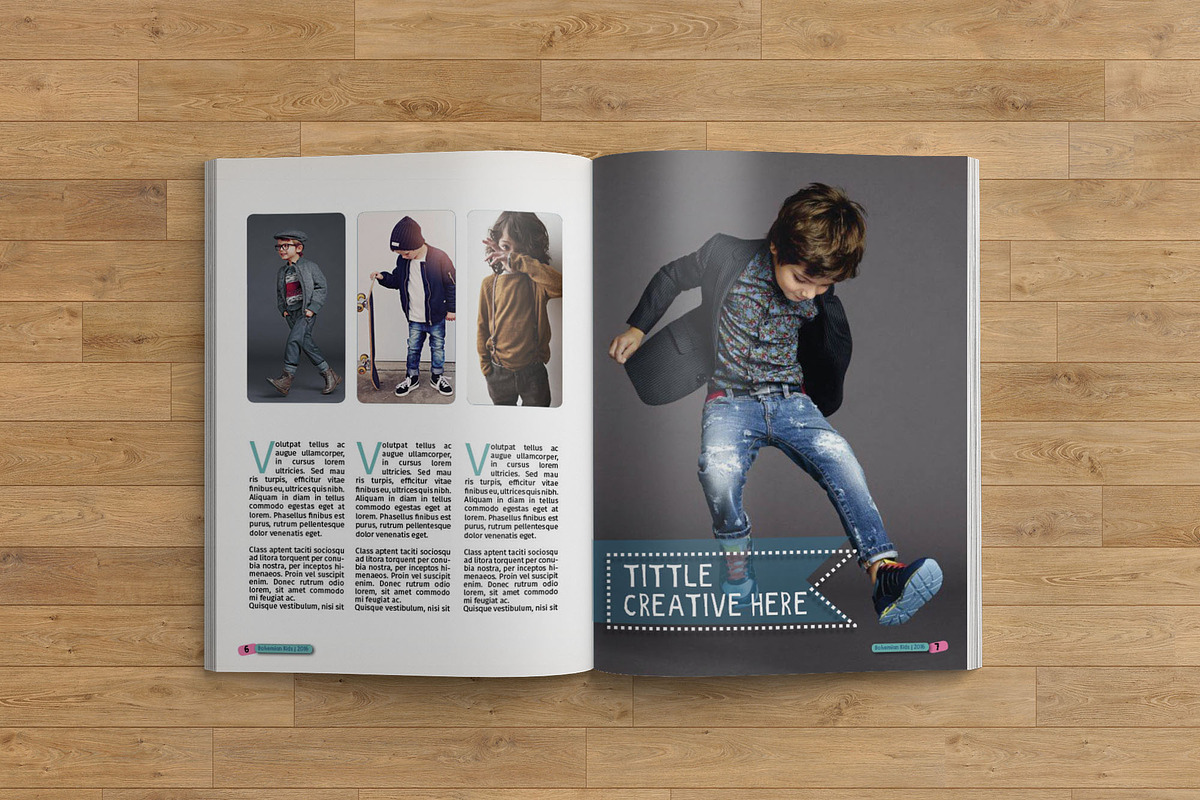 Bohemian Kids, a Magazine Template by Oktiva (Photo 3 of 7)