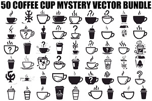 Coffee Cup Mystery Vector Bundle, an Illustration by Designs_River