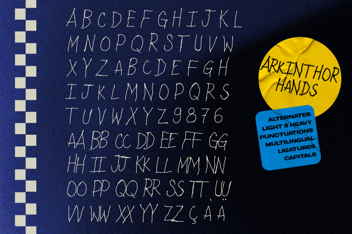 Arkinthor Hands - Font Collection, a Handwritten Font by The Branded Quotes (Photo 7 of 9)
