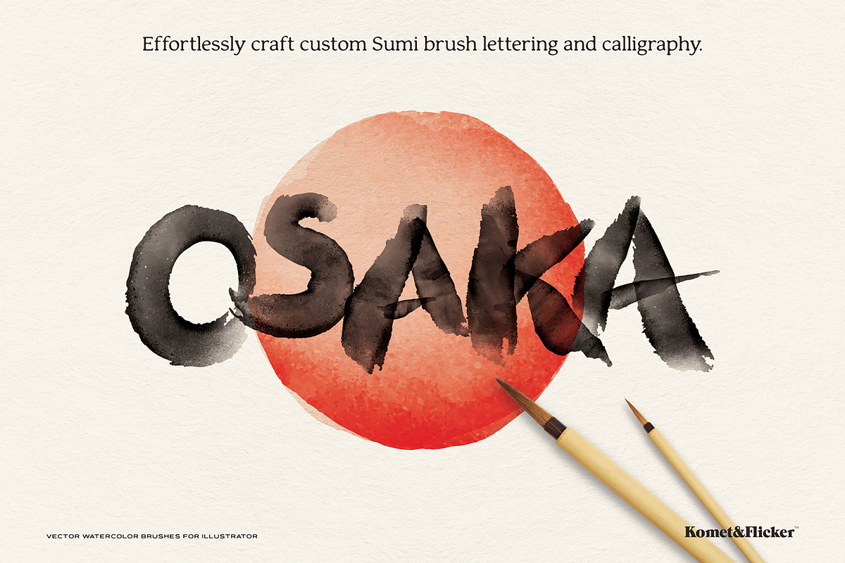 Vector Watercolor Brushes, a Brush Add-On by Komet & Flicker (Photo 9 of 13)