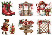 Christmas Garden Clipart, an Illustration by OK Design (Thumbnail 5 of 5)