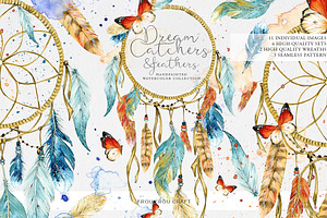 DreamCatchers And Feathers Clip Art