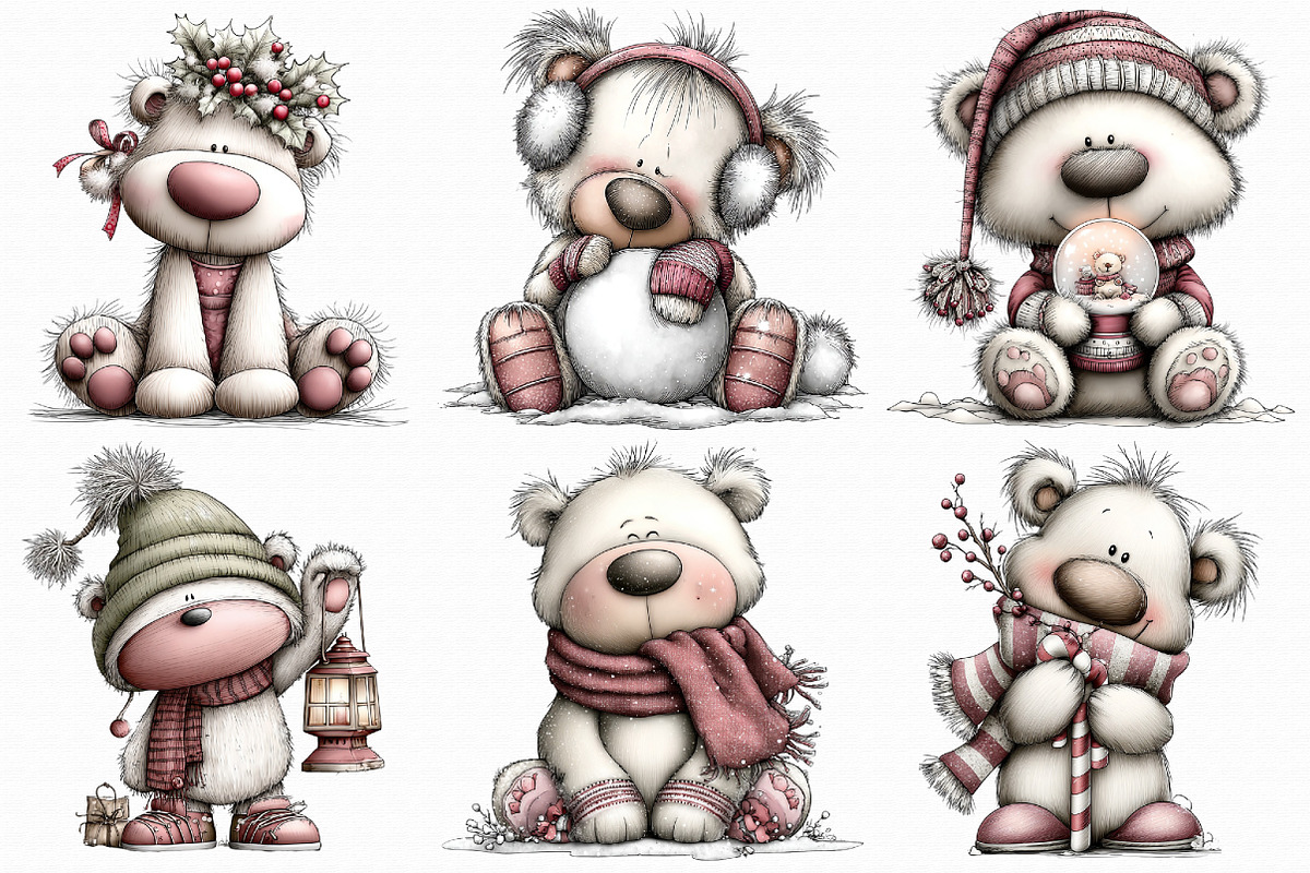 Whimsical Polar Bear Clipart, an Illustration by Libby Wishes (Photo 6 of 7)
