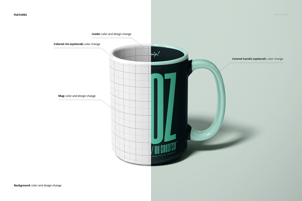 Mug Mockup Set 15oz Many Views, a Merchandise Mockup by creatsy5 (Photo 3 of 33)