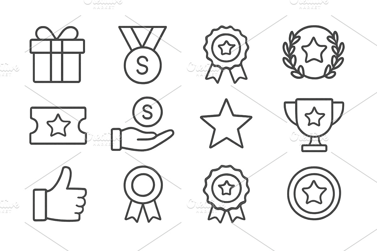 Vector illustration of award symbols, an Illustration by ZinetroN