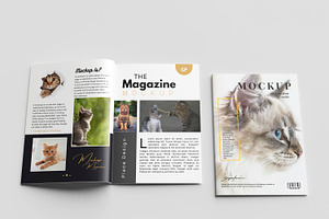 5 Realistic Magazine Mockup