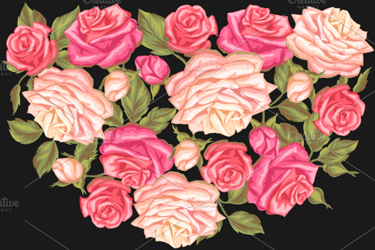 Sards with vintage roses., a Card Template by incomible (Photo 2 of 3)
