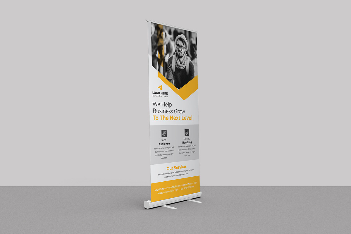 Business Rollup Banner 3 Colour, a Stationery Template by creative-som (Photo 4 of 4)