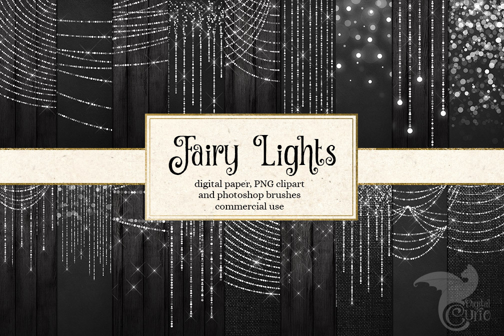 Fairy Lights Digital Creation Kit, a Texture Graphic by Digital Curio