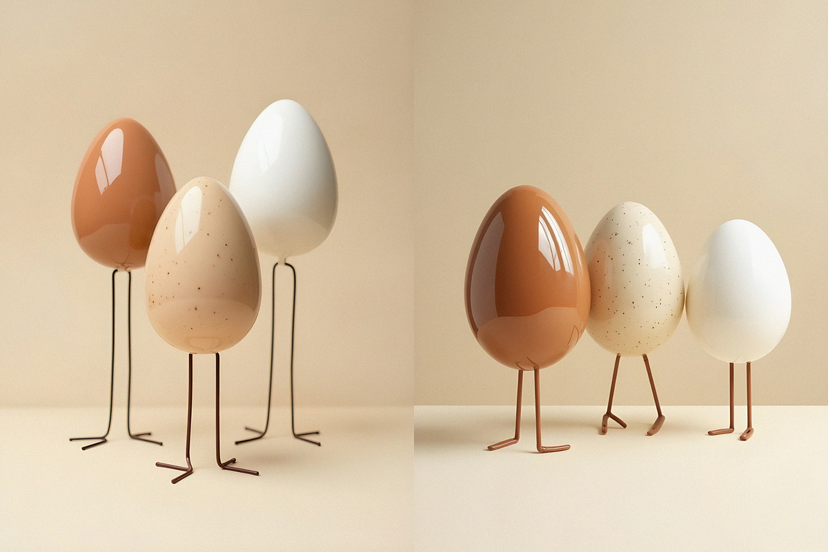 Eggventures: Minimal AI Easter Eggs, a Decorative Illustration by Preza Buro (Photo 3 of 6)