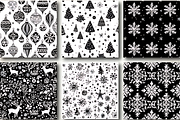 Black and White Christmas Patterns, a Pattern Graphic by Design Station (Thumbnail 3 of 5)