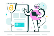 10 WiFi Security Wireless Technology, a Technology Illustration by denayunebgt (Thumbnail 4 of 4)