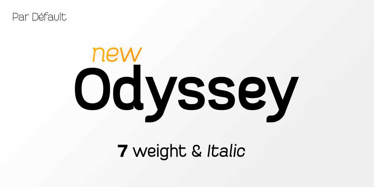 New Odyssey, a Sans Serif Font by Par Défaut (Photo 1 of 5)