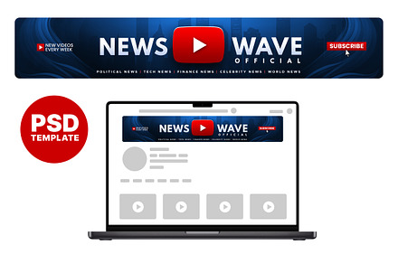 News YouTube Banner Template