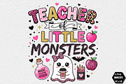 Teacher Little Monsters Halloween, a Seasonal Illustration by DreamCafeArt (Thumbnail 1 of 7)