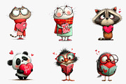 Valentine Animal Clipart Bundle, an Illustration by CreationArt (Thumbnail 5 of 7)