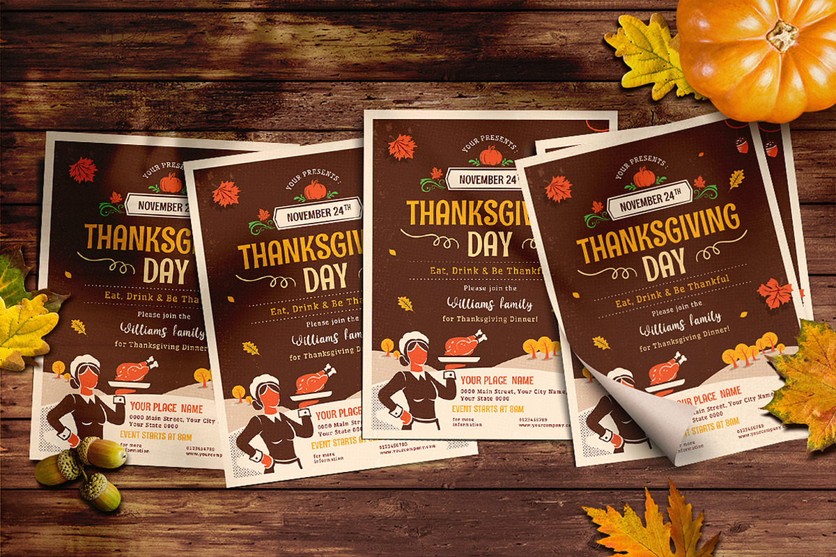 Thanksgiving Flyer, a Flyer Template by Totem Design Studio (Photo 2 of 5)