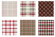 Christmas Gingham Plaid Digital Pape, an Illustration by Designworld (Thumbnail 2 of 6)