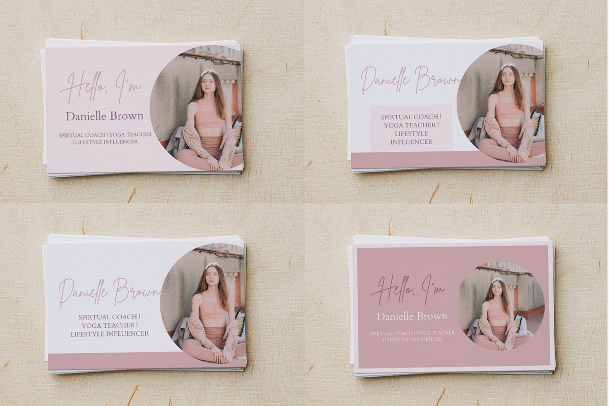Spiritual Coach Business Card Pink, a Business Card Template by Golden Horizons Studio (Photo 5 of 9)