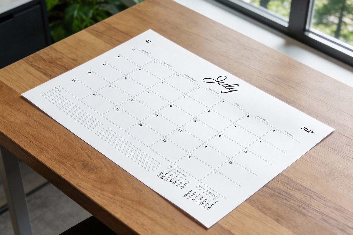 2027 Monthly Planner (MP050-27), a Stationery Template by mikhailmorosin (Photo 5 of 6)