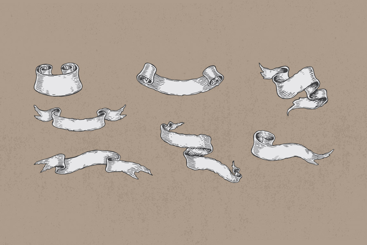 Hand Drawn Banners & Ribbons, an Illustration by Weape Studio (Photo 2 of 5)