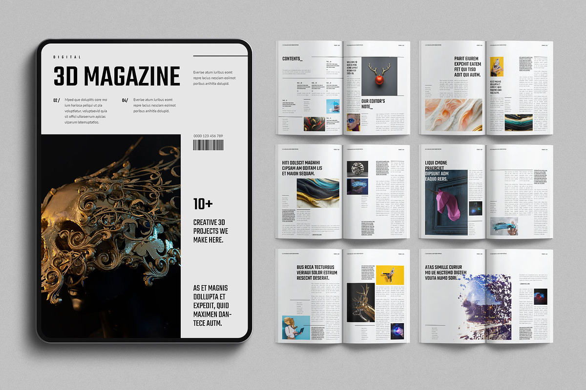 Digital Magazine Template Design, a Magazine Template by TemplatesForest
