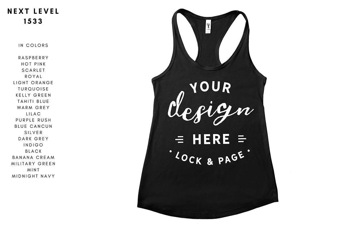 Next Level 1533 Tank Mockup Bundle, a Shirt Mockup by lock and page (Photo 2 of 35)