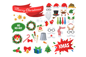 Christmas photo booth props and, an Object Graphic by SiberianArt
