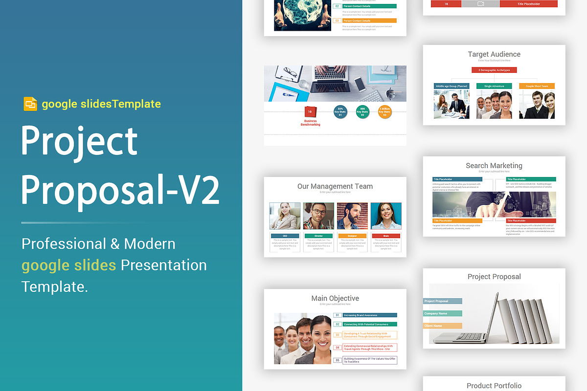 Project Proposal –V2 Google Slides, a Presentation Template by OceanArt (Photo 1 of 14)