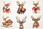 Quirky Christmas Reindeer Clip Arts, an Illustration by RobertsArt (Thumbnail 7 of 7)