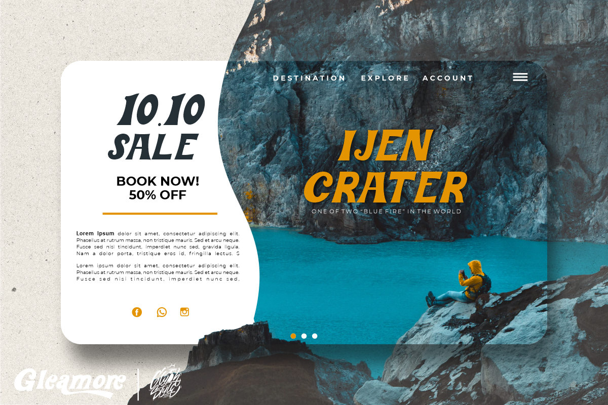 Gleamore Display Font, a Sans Serif Font by Glyphstyle (Photo 4 of 11)