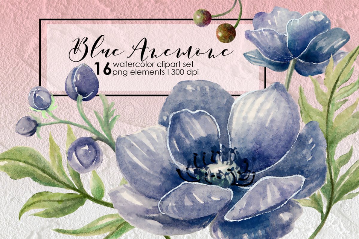 BLUE ANEMONE, a Graphic by AJDA ART (Photo 4 of 4)