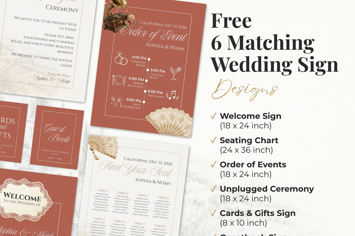 Terracotta Wedding Website Invite, a Landing Page Template by Everyday Perfection (Photo 8 of 12)