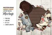 Western Country Boho T-Shirt  Mockup, a Shirt Mockup by HaywireMedia & Mockups (Thumbnail 4 of 4)