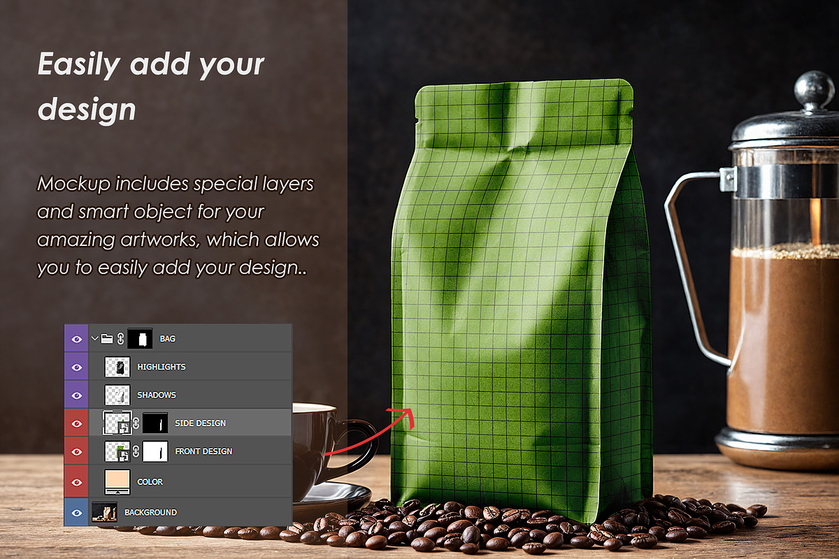 Coffee Bag Mockup, a Packaging Mockup by AG Mockups (Photo 3 of 3)