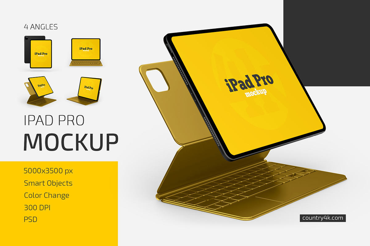 iPad Pro Mockup Set, an iPad Mockup by Country4k (Photo 1 of 4)