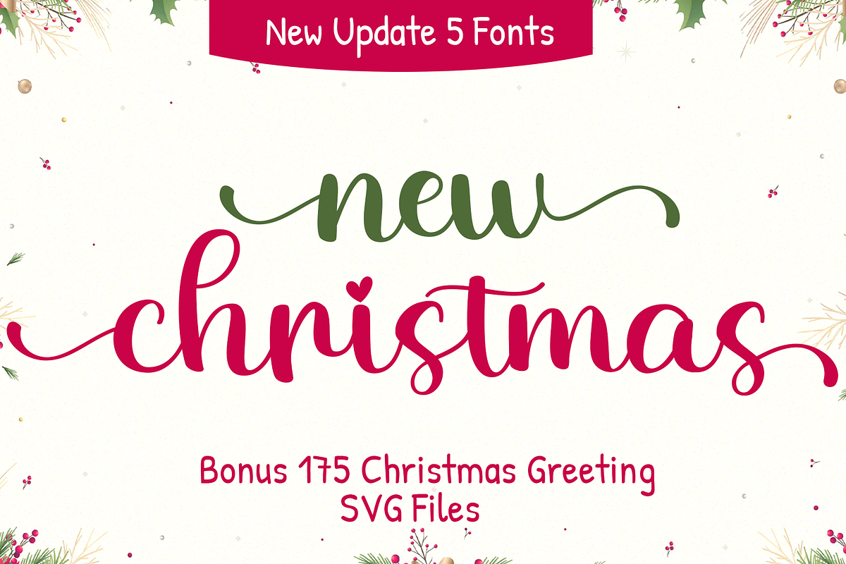 New Christmas - Christmas Font, a Script Font by BearyType Studio (Photo 3 of 19)