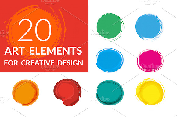 Circle Paint Drops Set