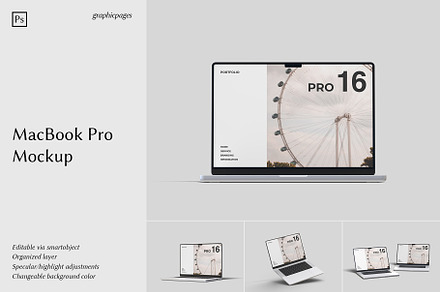 MacBook Pro 16 Mockup, a Mac Mockup by graphicpages